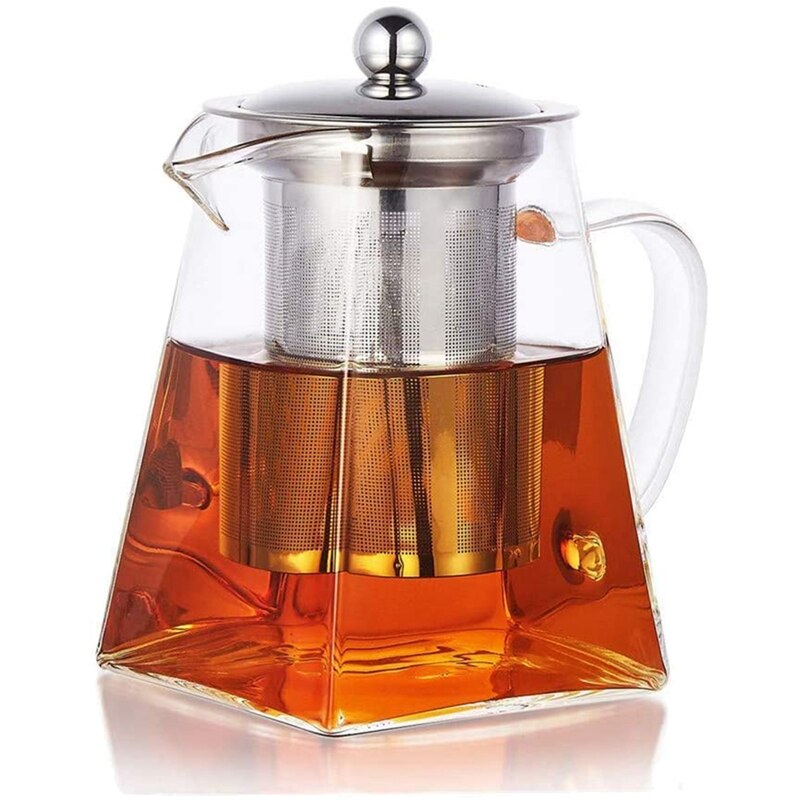 Square Glass Teapot - Three Sizes